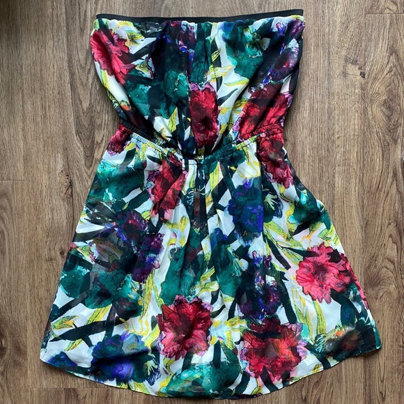 EUC Floral Strapless Dress by RACHEL Rachel Roy - Picture 1 of 12